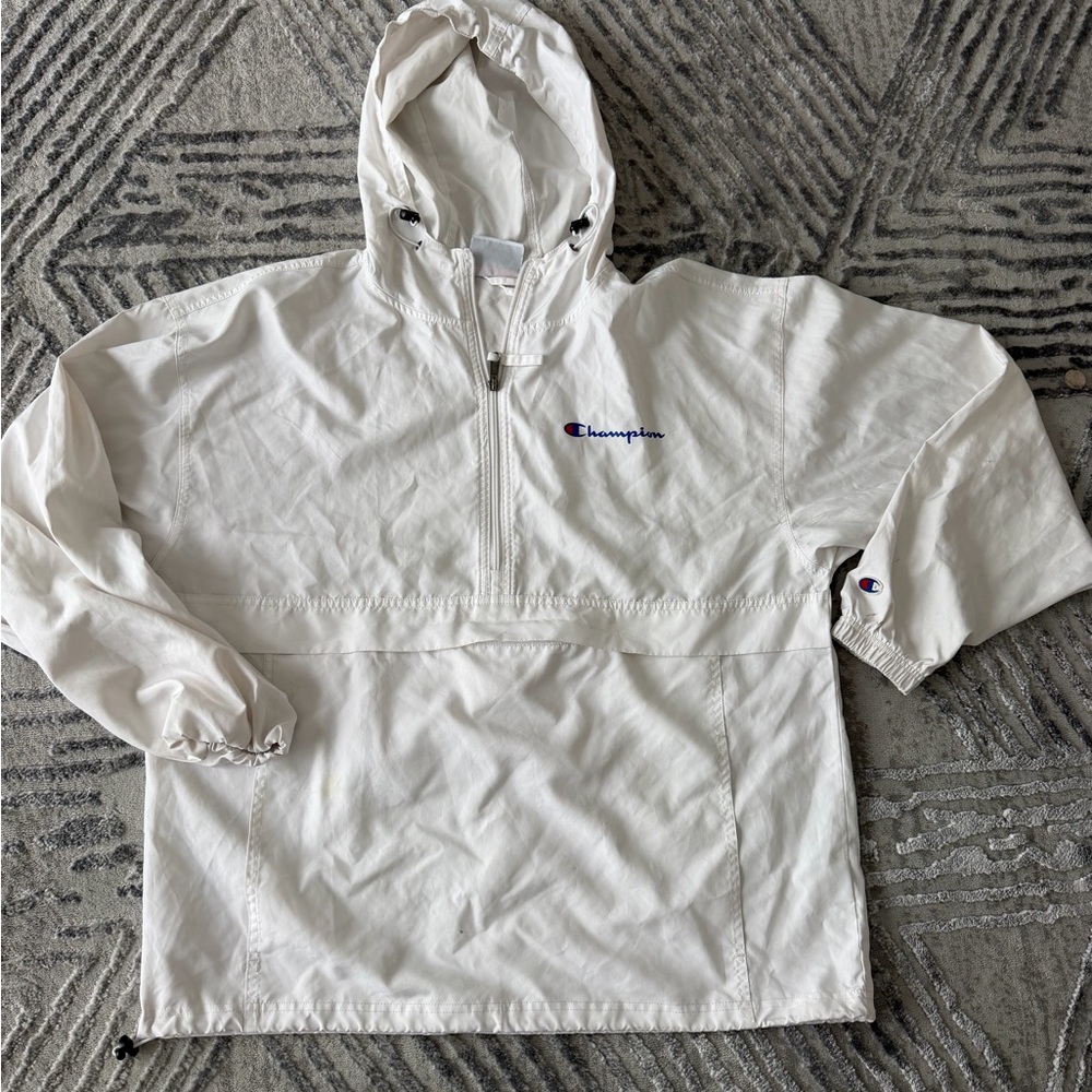 Champion  Hooded Windbreaker* STAINED*